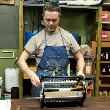 Cutting the soap at Herbaria