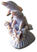 Dolphins carved from soap