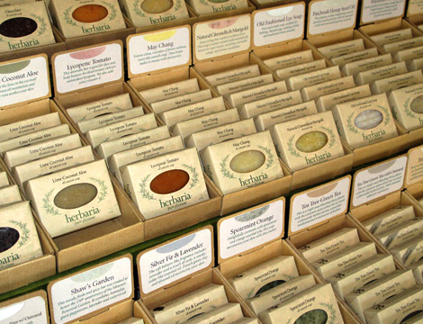 Herbaria soap on display at Whole Foods in St. Louis photo.