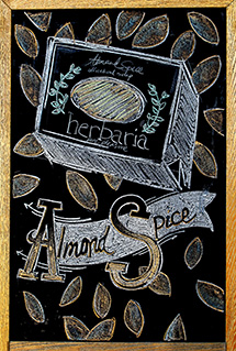 Melissa's Herbaria Almond Spice chalkboard