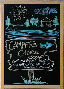 Melissa's Herbaria Camper's Choice chalkboard