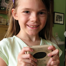 Erin McWilliams with licorice soap photo
