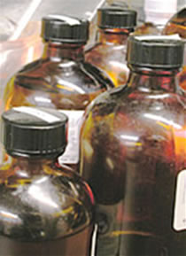 essential oil bottle close-up photo