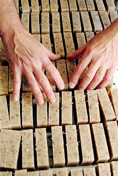 herbaria makes its all natural handmade soaps the old-fashioned way