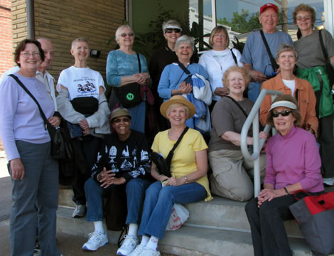 tour group at Herbaria's store and factory on The Hill in St. Louis