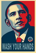 President Obama says "wash your hands"