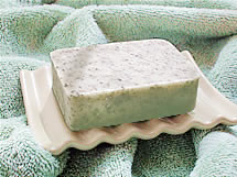 herbaria all natural handmade soap on a dish