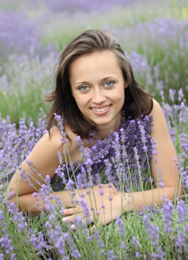 woman in lavender field photo