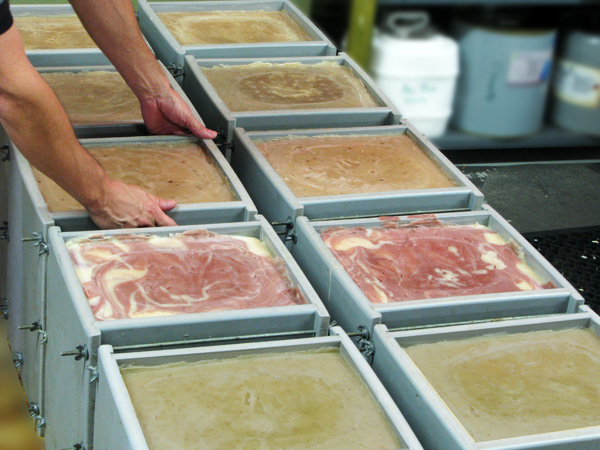 Soap in molds